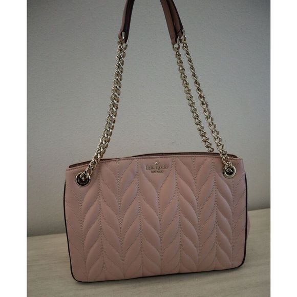 Kate Spade Medium Peach Puff Briar Lane Quilted Convertible Shoulder Bag $460 - Picture 1 of 13